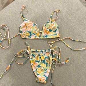 Hello Molly Floral Bikini - Yellow and Green